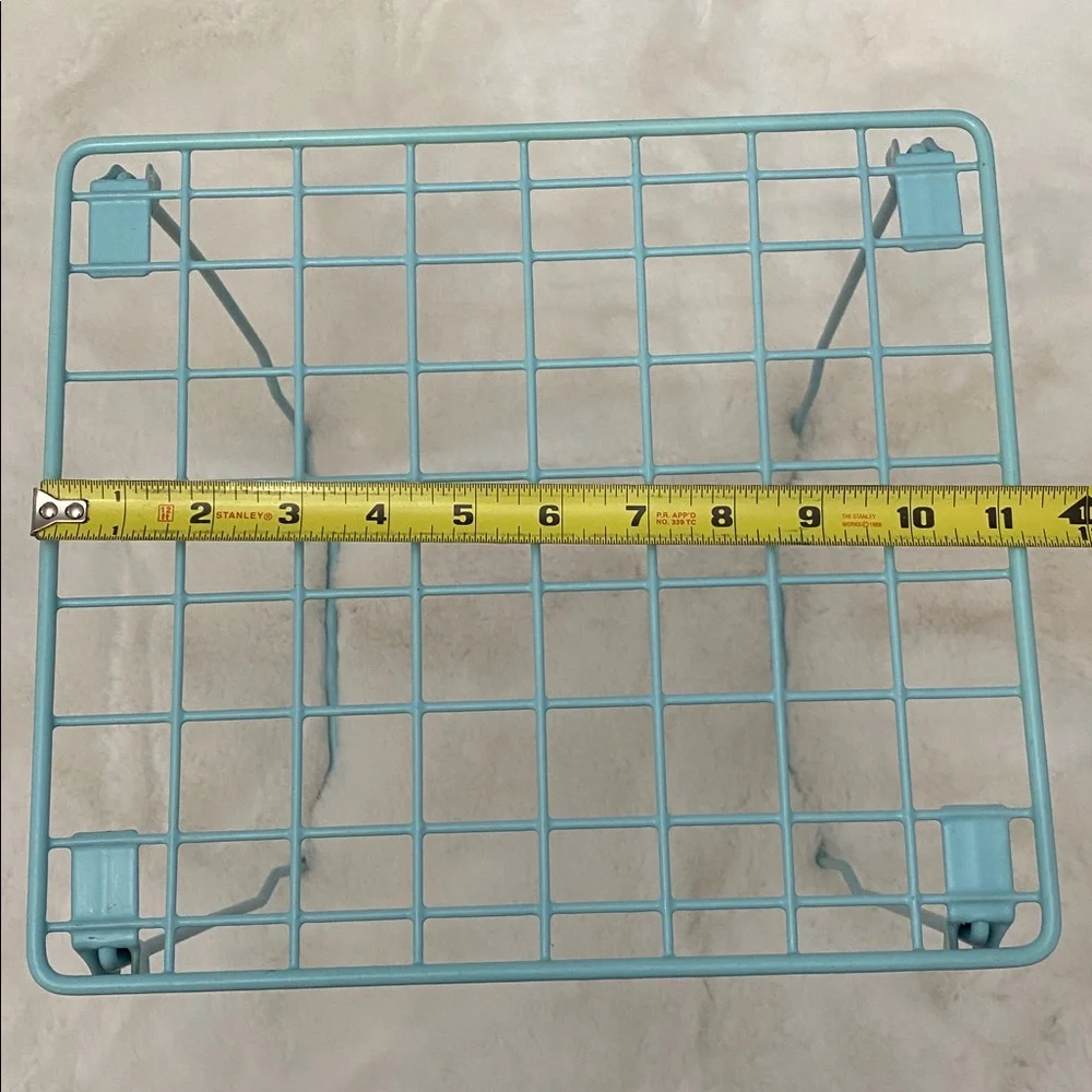 Aqua Metal Grid Locker Shelf. Folds Up For Storage